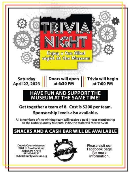 Trivia Night At The Museum 2023 - Dubois County Museum